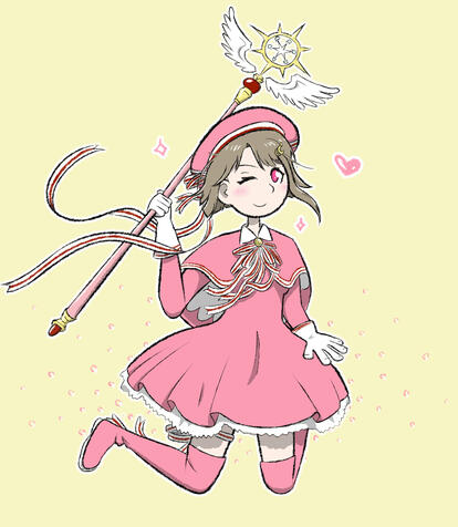 drawing: nakasu kasumi in cardcaptor sakura outfit