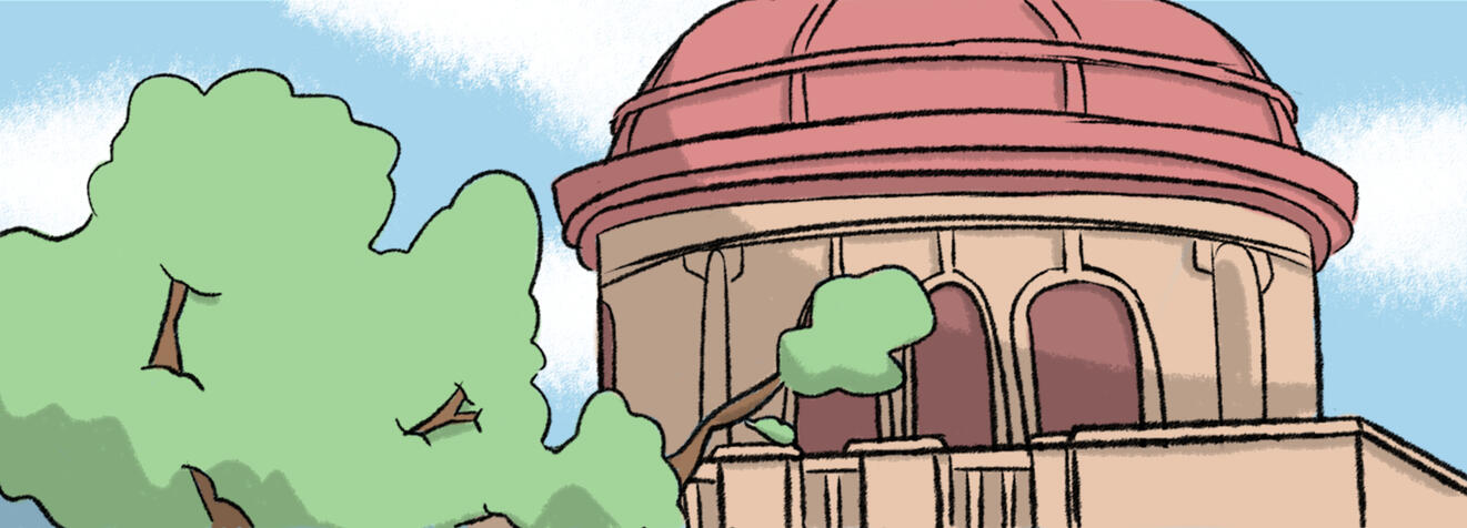 drawing: academic building scenery