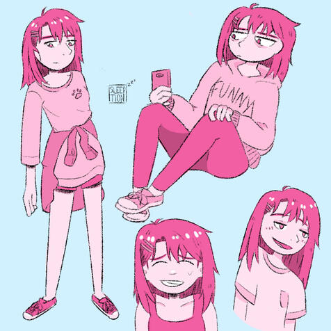 drawing: okusawa misaki in various poses