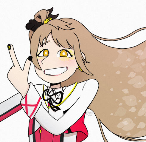 drawing: minami kotori it's our miraculous time outfit portrait