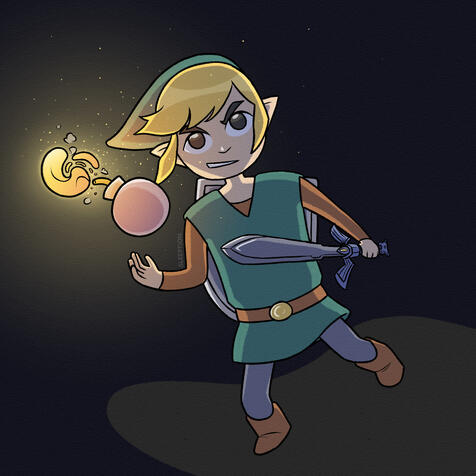 drawing: toon link